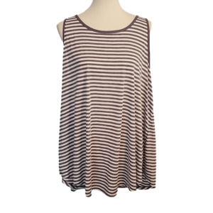 Torrid Striped lace up back tank